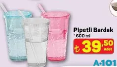 PİPETLİ BARDAK 600 ML PİPETLİ BARDAK 600 ML